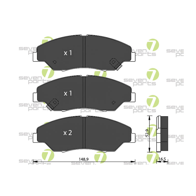 Pastiglie freno asse posteriore - SEVEN