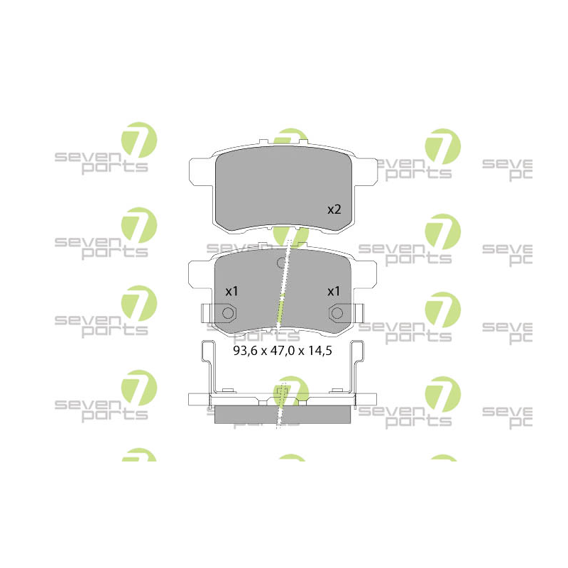 Pastiglie freno asse posteriore - SEVEN