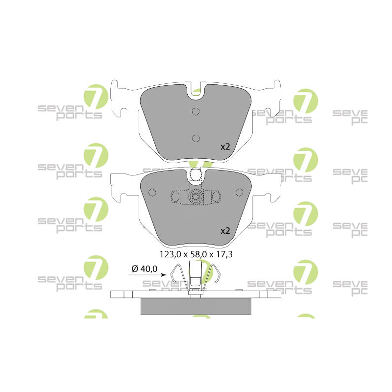 Pastiglie freno asse posteriore - SEVEN