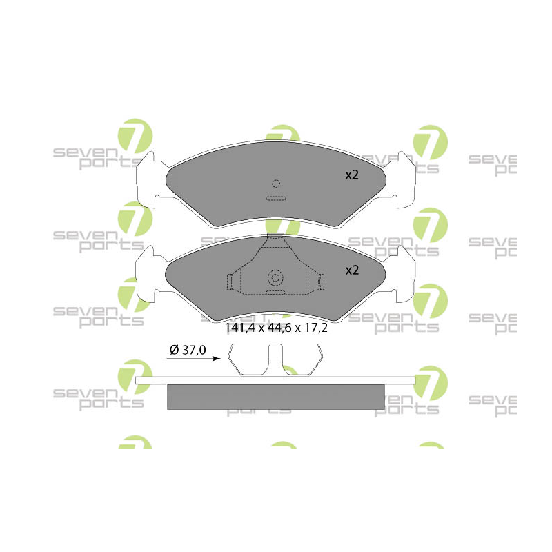 Pastiglie freno asse anteriore - SEVEN