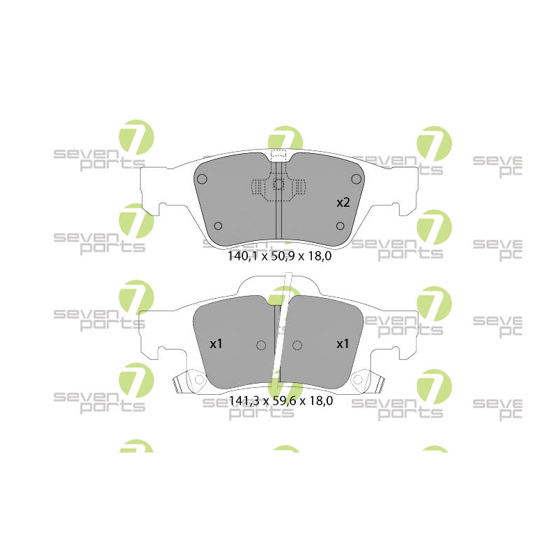 Pastiglie freno asse posteriore - SEVEN
