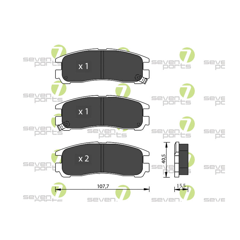Pastiglie freno asse posteriore - SEVEN