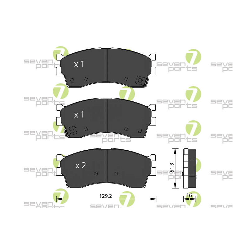 Pastiglie freno asse anteriore - SEVEN