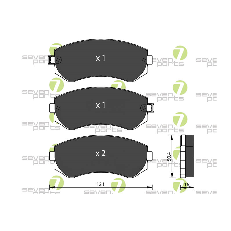 Pastiglie freno asse anteriore - SEVEN