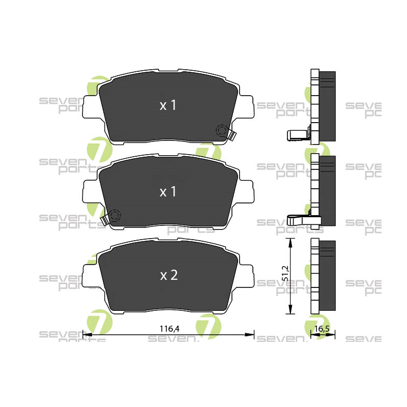 Pastiglie freno asse anteriore - SEVEN