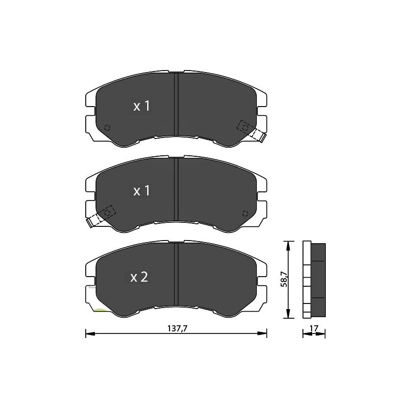 Pastiglie freno asse anteriore - SEVEN