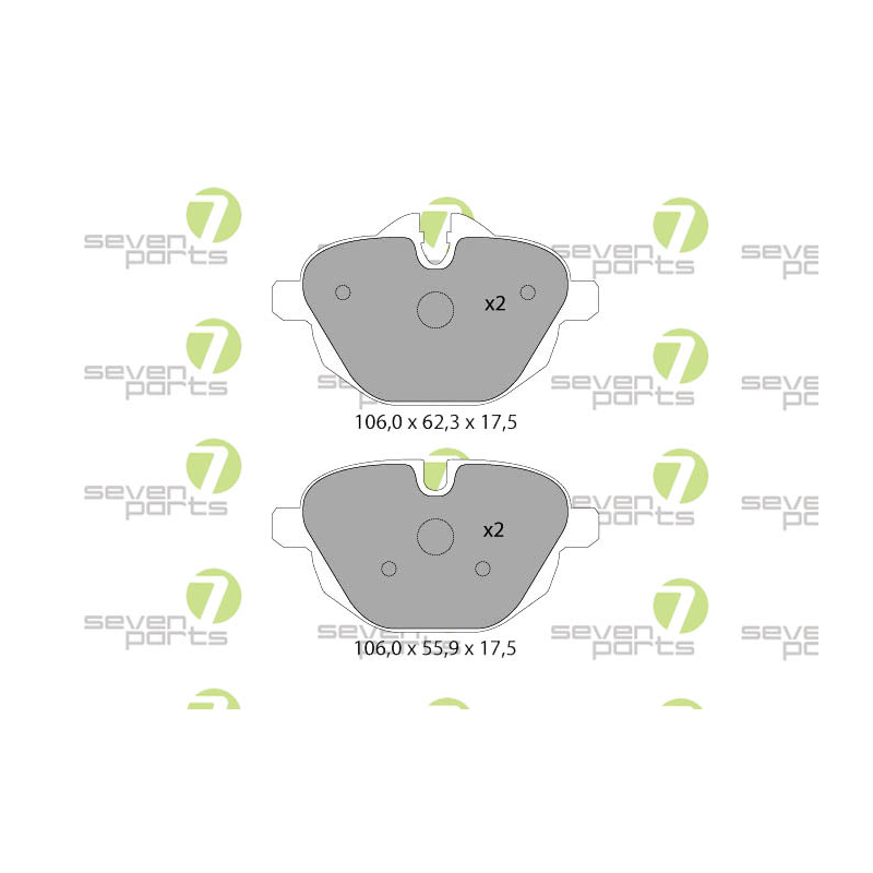 Pastiglie freno asse posteriore - SEVEN