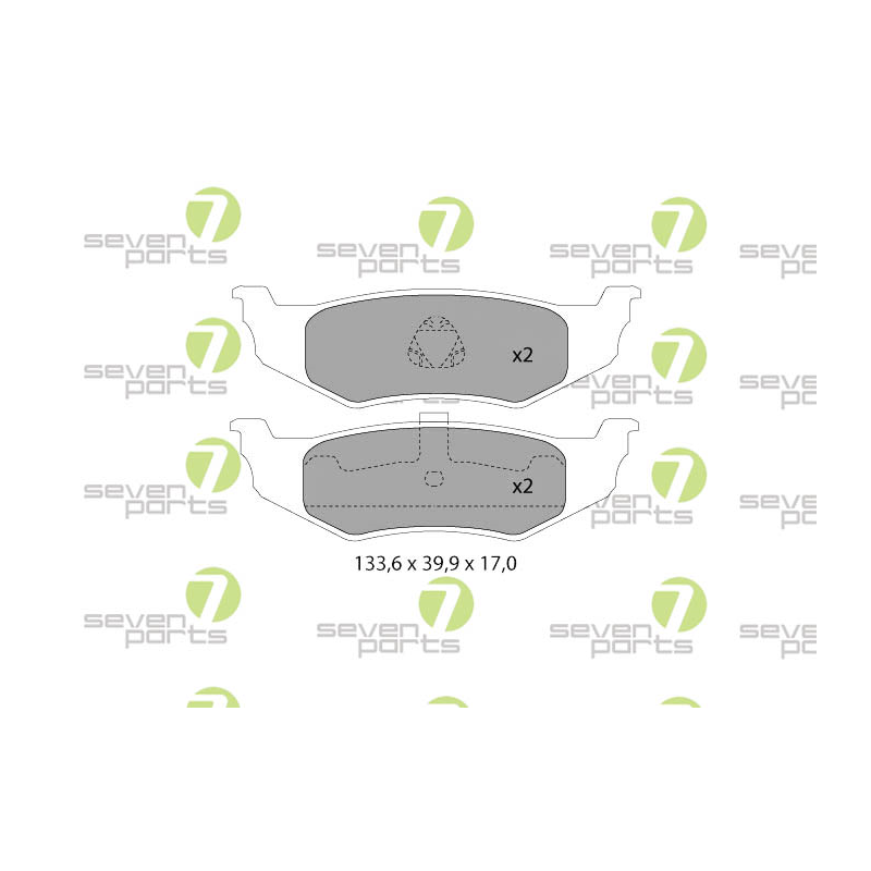 Pastiglie freno asse posteriore - SEVEN