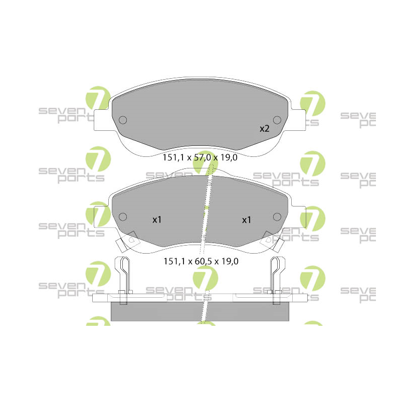 Pastiglie freno asse anteriore - SEVEN