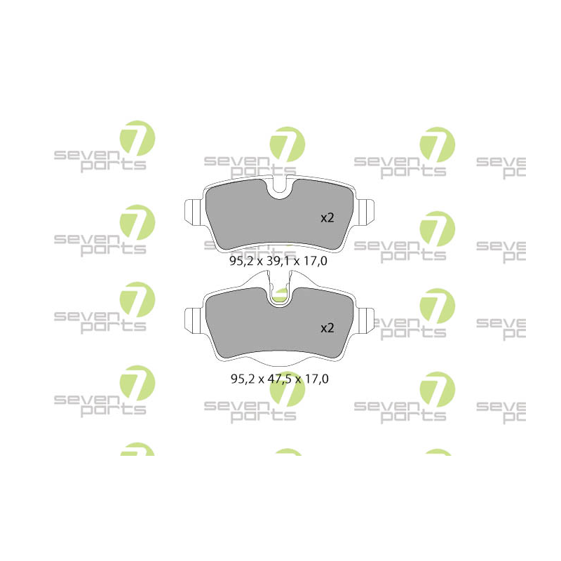 Pastiglie freno asse posteriore - SEVEN