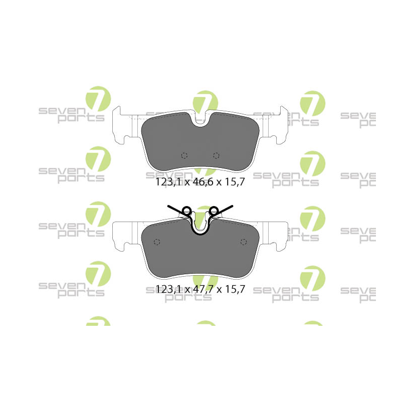 Pastiglie freno asse posteriore - SEVEN