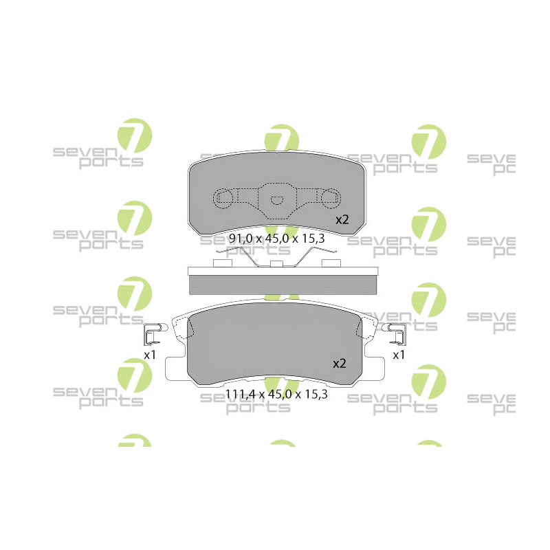 Pastiglie freno asse posteriore - SEVEN