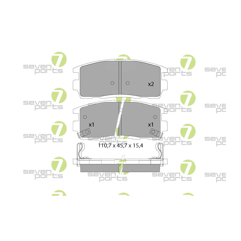 Pastiglie freno asse posteriore - SEVEN