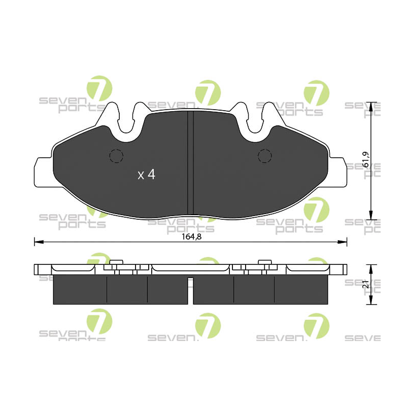 Pastiglie freno asse anteriore - SEVEN