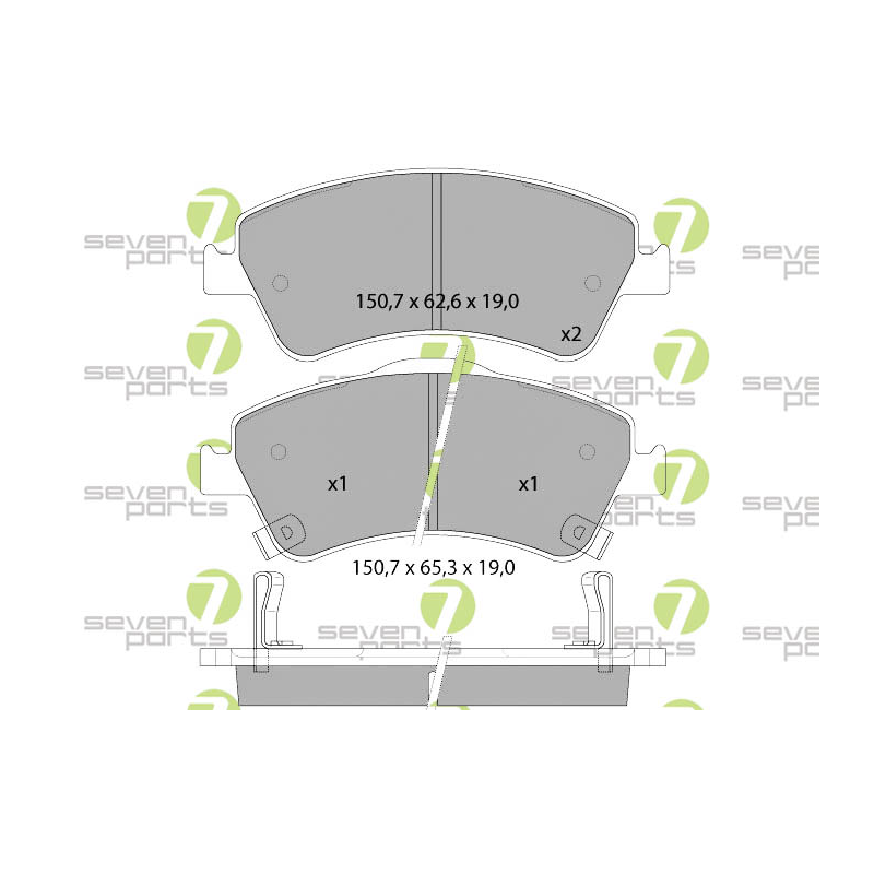 Pastiglie freno asse anteriore - SEVEN