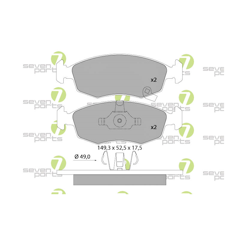 Pastiglie freno asse anteriore - SEVEN