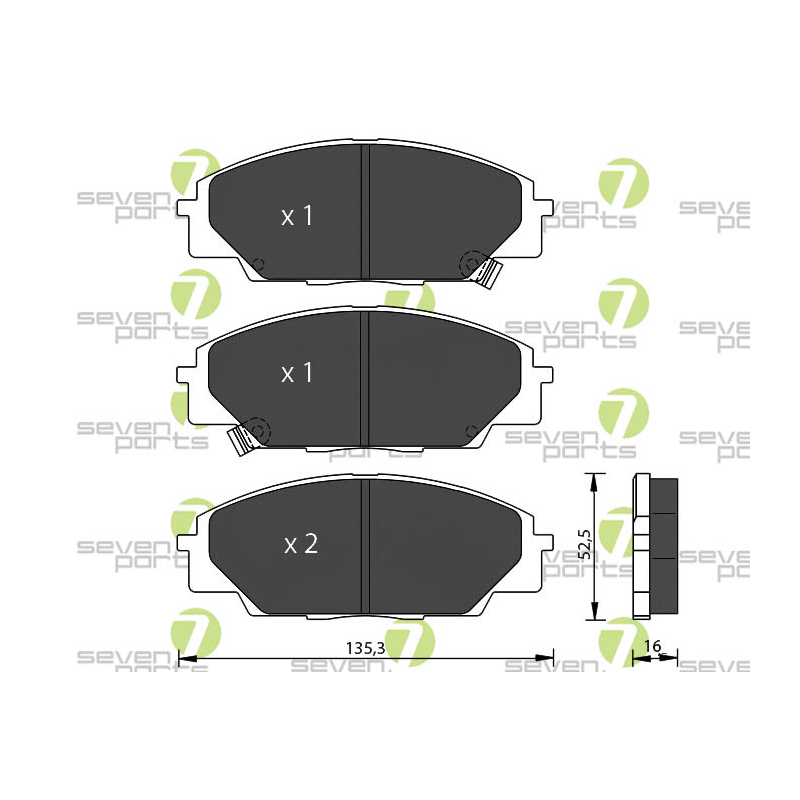Pastiglie freno asse anteriore - SEVEN