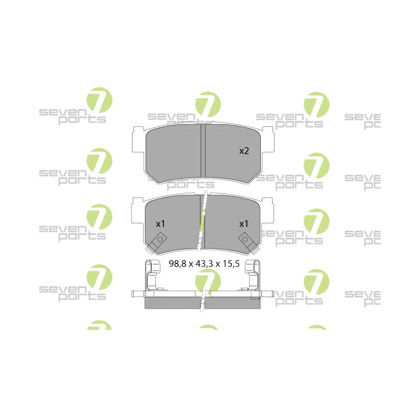 Pastiglie freno asse posteriore - SEVEN