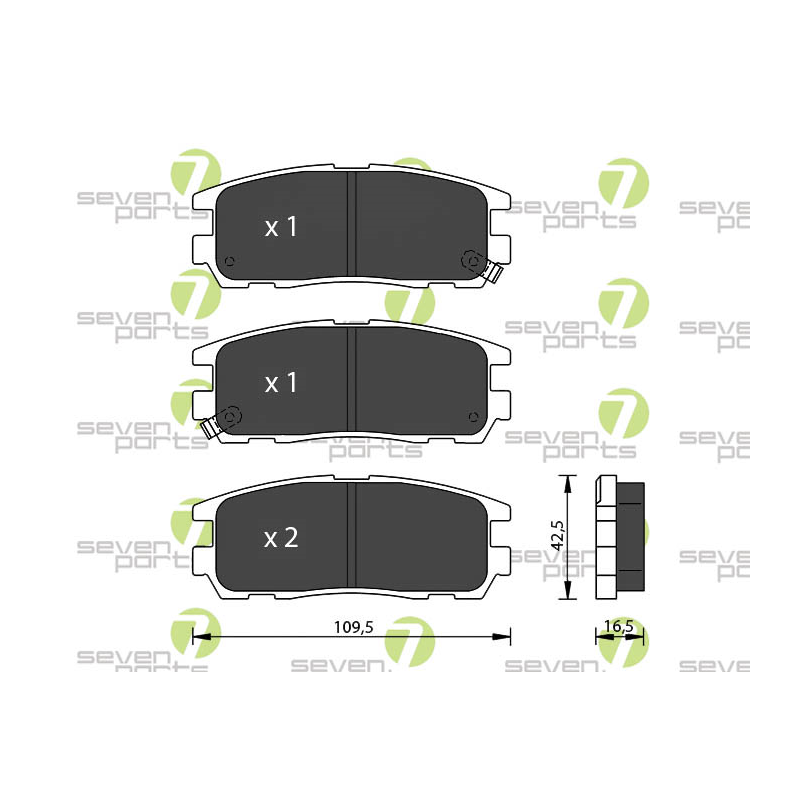 Pastiglie freno asse posteriore - SEVEN