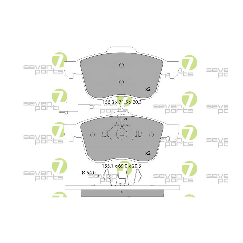 Pastiglie freno asse anteriore - SEVEN