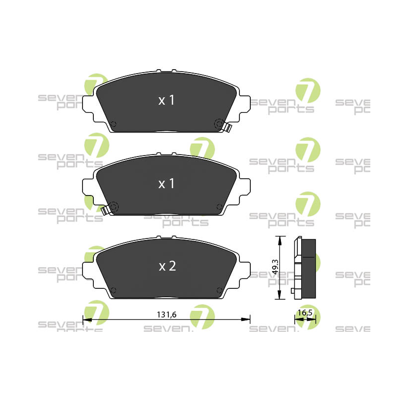 Pastiglie freno asse anteriore - SEVEN