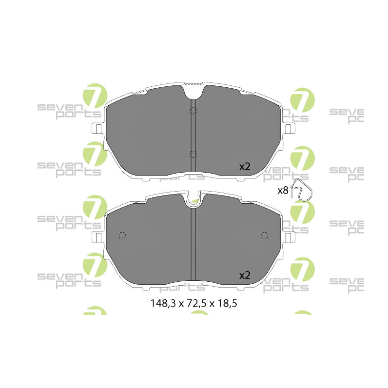 Pastiglie freno asse anteriore - SEVEN