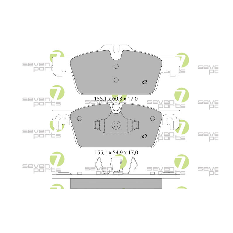 Pastiglie freno asse anteriore - SEVEN