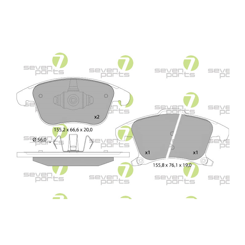 Pastiglie freno asse anteriore - SEVEN