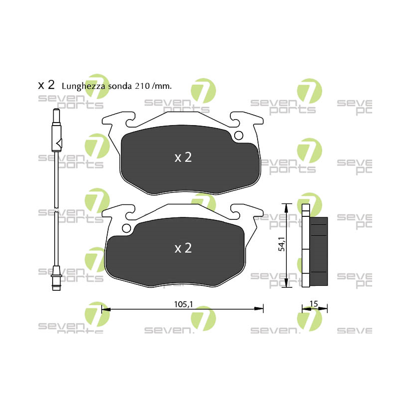 Pastiglie freno asse anteriore - SEVEN