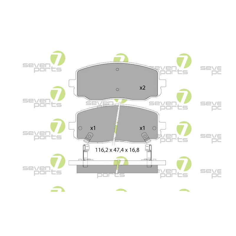 Pastiglie freno asse anteriore - SEVEN