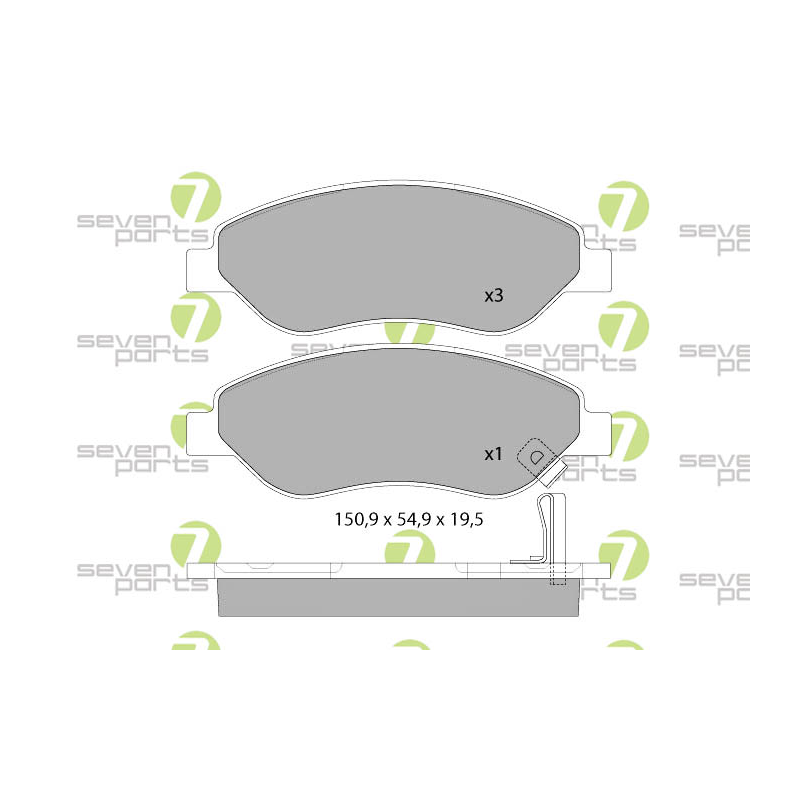 Pastiglie freno asse anteriore - SEVEN