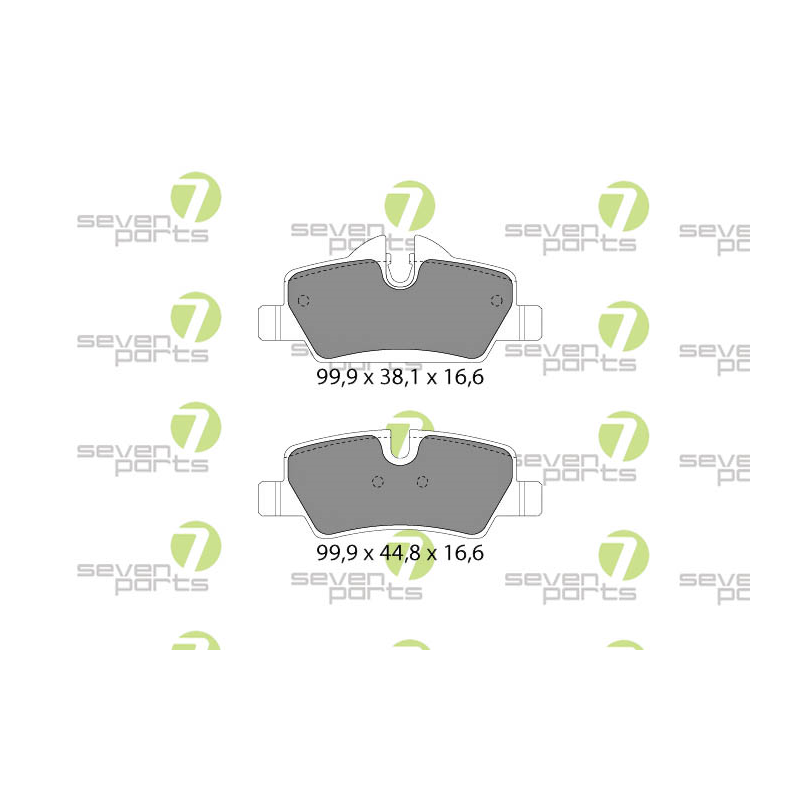 Pastiglie freno asse posteriore - SEVEN