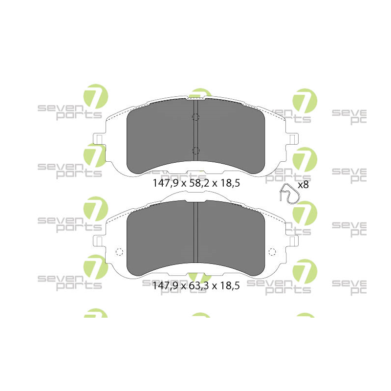 Pastiglie freno asse anteriore - SEVEN