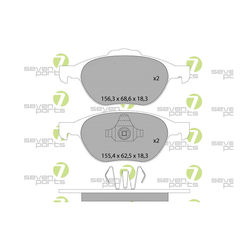 Pastiglie freno asse anteriore - SEVEN