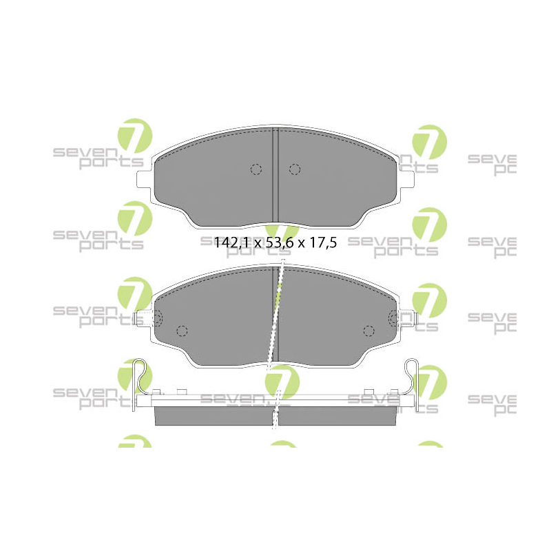Pastiglie freno asse anteriore - SEVEN