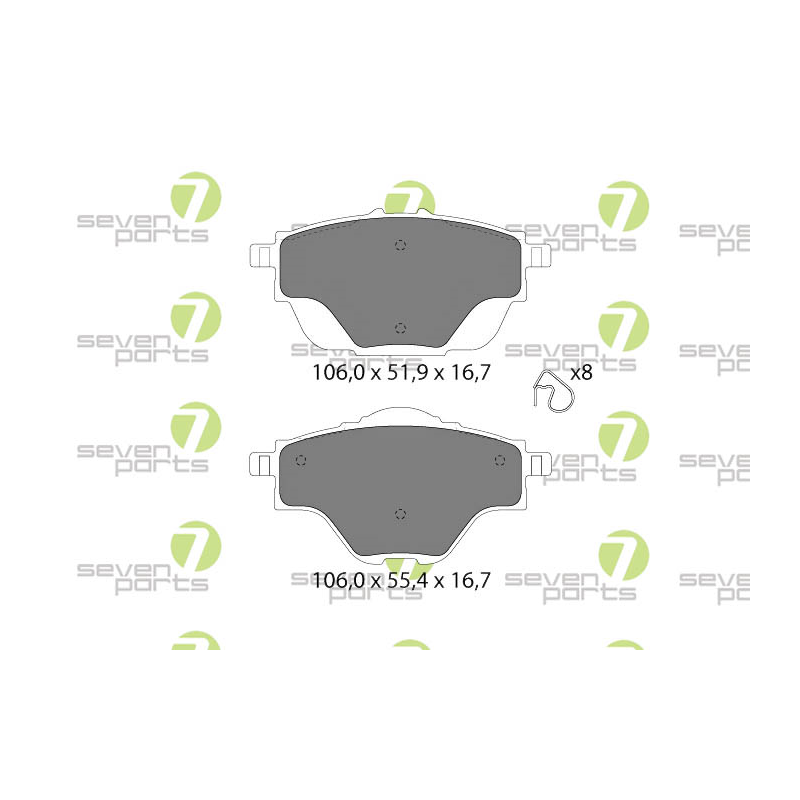 Pastiglie freno asse posteriore - SEVEN