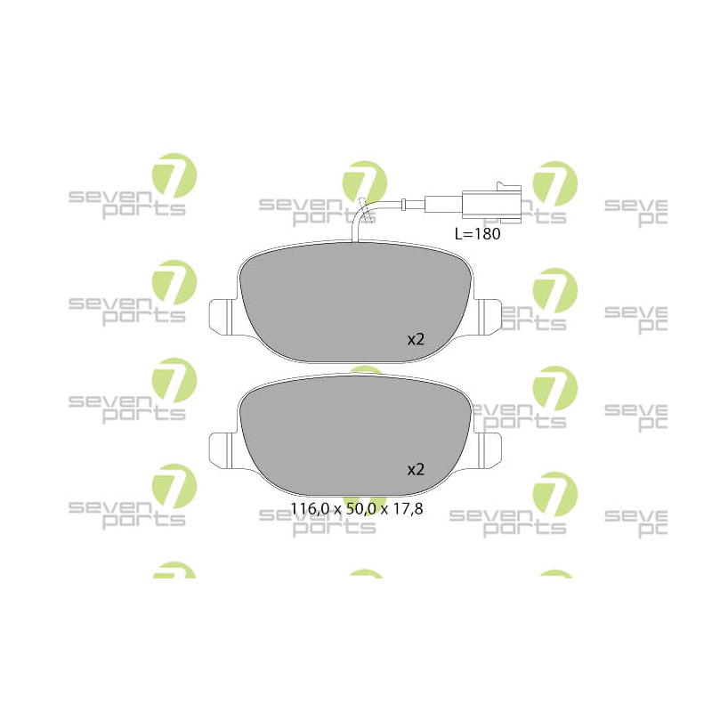 Pastiglie freno asse posteriore - SEVEN