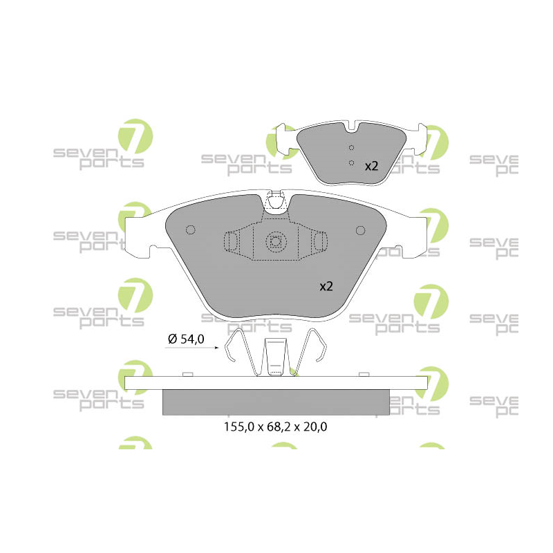 Pastiglie freno asse anteriore - SEVEN
