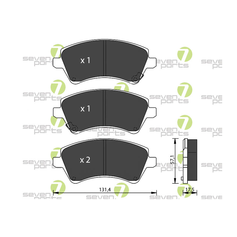Pastiglie freno asse anteriore - SEVEN