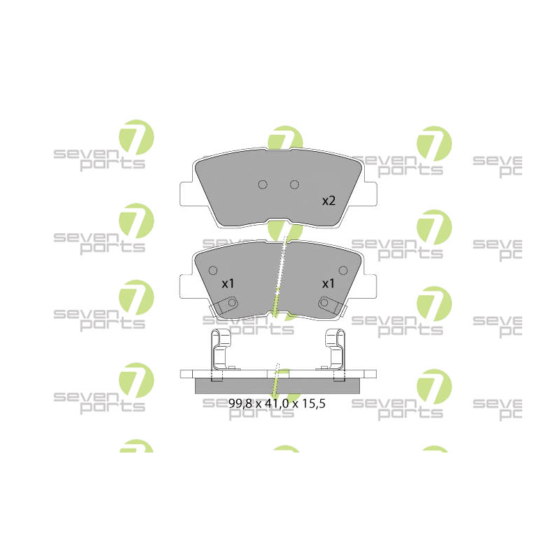 Pastiglie freno asse posteriore - SEVEN