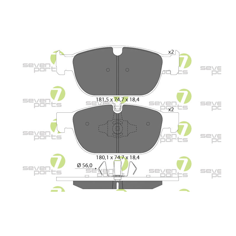 Pastiglie freno asse anteriore - SEVEN