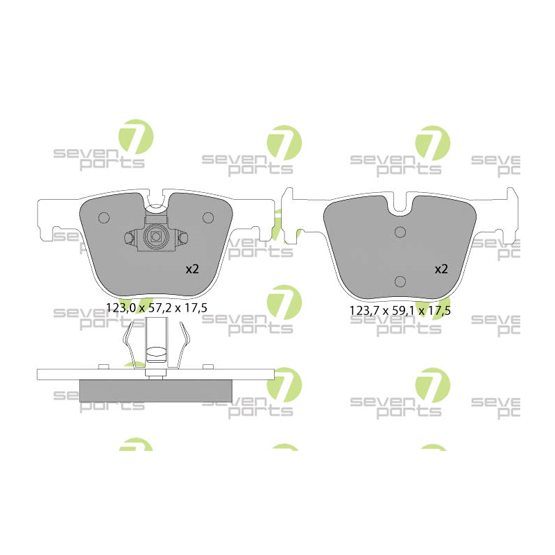 Pastiglie freno asse posteriore - SEVEN