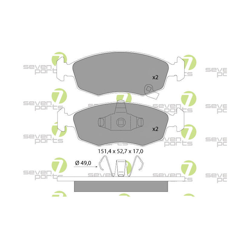 Pastiglie freno asse posteriore - SEVEN