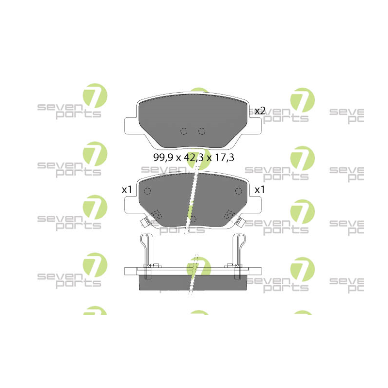 Pastiglie freno asse anteriore - SEVEN