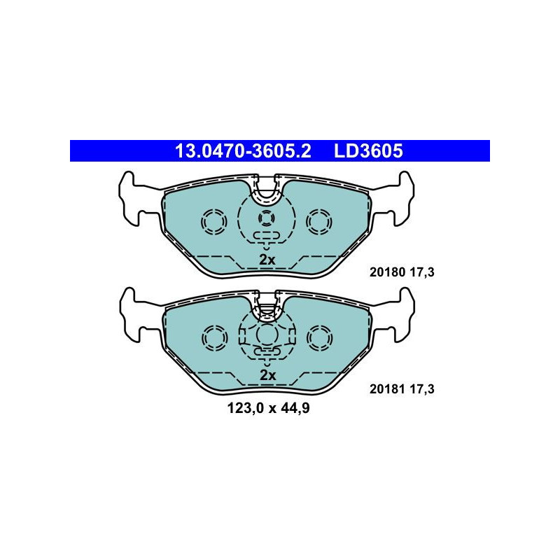 Pastiglie freno asse posteriore - ATE