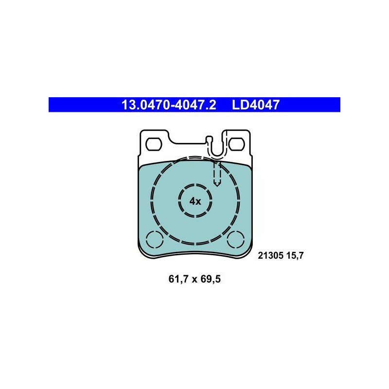 Pastiglie freno asse posteriore - ATE