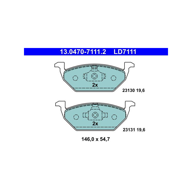 Pastiglie freno asse anteriore - ATE