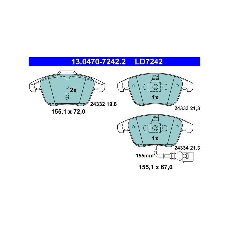 Pastiglie freno asse anteriore - ATE