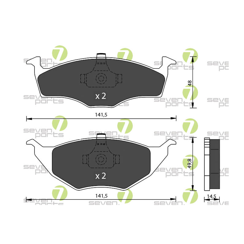 Pastiglie freno asse anteriore - SEVEN