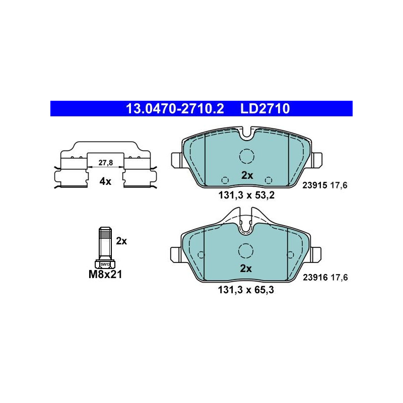 Pastiglie freno asse anteriore - ATE